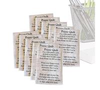 Niesel Etiquetas para edredón de oración, 10 unidades suministros espirituales religiosos para fiestas - Tela con poesía preimpresa - Para Navidad, dormitorio, salón, apartamento, cumpleaños, oficinas