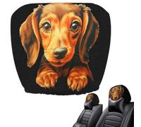 Niesel Fundas para reposacabezas de coche | Protector de reposacabezas para perros con diseño de perro | equipamiento interior decorativo para viajeros y viajes por carretera - Protección Confort