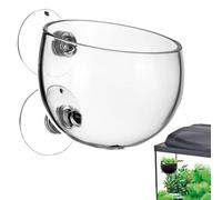 Niesel Jardinera para peces, plantadora de tazas de succión - Copa de plantas de acuario de succión,Decoraciones de peso reducido transparentes para decoración de hábitat de camarones