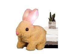 Niesel Juguete de conejo de salto, conejo lúpulo | Juguete conejo rebotando Animales de peluche realistas | Figuras de peluche interactivas, animal robótico para saltar, saltar, temblorosa nariz