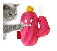 Niesel Juguetes catnip para gatos interiores, juguetes catnip - Catos de cactus juguetes con la dentición con - Cojín resistente a mordeduras seguras, juegos interactivos con sonido, suministros