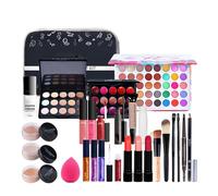 Niesel Kit de maquillaje para mujer Kit completo, kit de maquillaje profesional - Set de viaje para mujer de 27 piezas - para viaje con de cosméticos para adolescentes, mujeres y