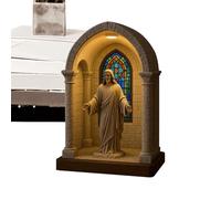 Niesel Lámpara de la Virgen María, LED Lámpara Virgen María Estilo Vintage - Luz nocturna devocional para dormitorio, biblioteca, salón, esquina, lectura, bar, cafetería, biblioteca, Navidad