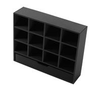 Niesel Librería Casa de Muñecas,Estantería Ligera Con 12 Rejillas De Precisión,Estantería Almacenamiento Miniaturas Casa De Muñecas | Apto Para Apasionados Jugadores Niños Chicos Chicas