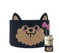 Niesel Mangas de taza para bebidas calientes, mango de silicona para botella de vidrio - Cartoon Res resistente al café de silicona Corte protector protector | Taza de botella de