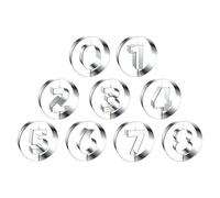 Niesel Moldes para Donuts, 9 piezas de moldes de donut - 3,5 pulgadas antiadherente, molde digital 0-8 para pastelería Fondant Pastas | Utensilios de cocina para pasta, queso, chocolate, magdalenas