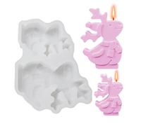 Niesel Moldes para jabón navideño | Moldes para pasta de azúcar navideña | Molde con diseño de reno en pie y expresión para decoración del hogar y dulces | Ideal para chocolates