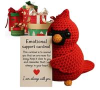Niesel Muñeca De Ganchillo,Juguetes de Aves de Crochet Emocionales Hechos a Mano - Figuras para Hogar Oficina Estudio Dormitorio Estantería - Regalo San Valentín Cumpleaños Escolar