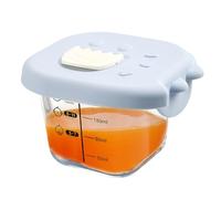 Niesel Pequeños cuencos de preparación de alimentos, tazón de vidrio de dibujos animados - Tazones de vidrio nocturno de avena de dibujos animados de 230 ml,Con tapa de dinosaurio de silicona