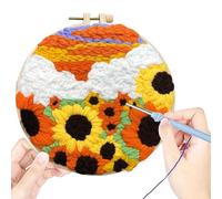 Niesel Punch Needle Landscape, Punch Needle Kit - Kit de bordado de para plantas de - Juegos de agujas de perforación para principiantes con herramientas y materiales para mujeres y