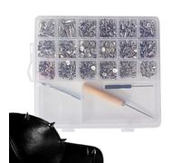 Niesel Tachuelas para ropa - 455 piezas Suministros Punk Artesanales | 11 Tamaños Tachuelas Cónicas De Aleación De Zinc Con Destornillador Y Caja, Para Sombrero Gótico Pantalones Bolso Tote Collar