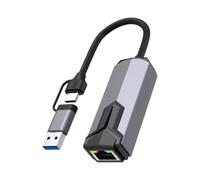 Niesel Tarjeta de red de 5 GB - Doble puerto de alta velocidad 5 Gbps,Tarjeta Adaptador Ethernet con cable de 45 Gigabit | Para videoconferencia Streaming Live Conexión a Internet Casa Oficina