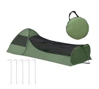 Niesel Tienda de red de camping, cama individual plegable emergente | Tienda portátil con doble cremallera Cauvet de cama | Malla transpirable más fina, gran refugio espacial para la habitación de