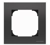 Niessen 8571 NS - Marco, 1 Ventana, Color Negro Soft