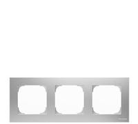 Niessen 8573 PL - Marco, 3 Ventanas, Color Plata