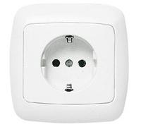 Niessen arco - Base enchufe 2 polos+tierra lateral schuko marco arco blanco alpino