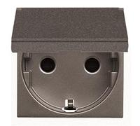 Niessen Enchufe 2p+t c/tapa zenit antracita Ref. 6522010133 20 amps 230 volts_of_alternating_current gris oscuro Plástico Schuko, Type F