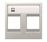 Niessen - n2218.2pl tapa ventana 2 conectores zenit plata Ref. 6522015163