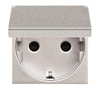 Niessen N2288.1 PL - Base enchufe 2 polos+tierra lateral schuko tapa zenit plata