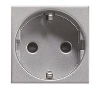 Niessen N2288.6 PL - Base enchufe 2 polos+tierra lateral schuko conexión zenit plata