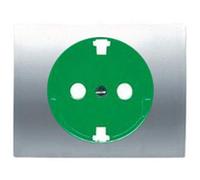Niessen olas - Tapa enchufe 2 polos+tierra schuko verde serie olas titanio
