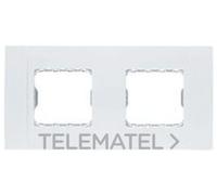 Niessen restylo - Placa sin garra 4 módulos horizontal nueva stylo blanco alpino