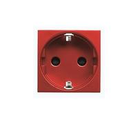 Niessen zenit - Base enchufe 2 polos+tierra lateral schuko zenit rojo