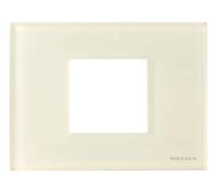 Niessen zenit - Marco 2 módulos zenit caja americana cristal blanco