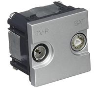 Niessen Zenit - Toma de TV intermedia, color plata