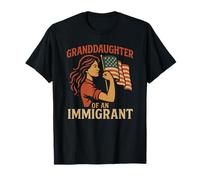 Nieta de un inmigrante Vintage American Patriotic USA Camiseta