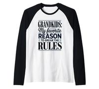 Nietos Mi razón Favorita para Romper Las Reglas Camiseta Manga Raglan
