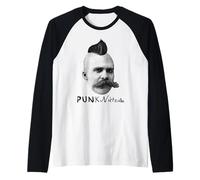 Nietzsche con Cresta Camiseta Manga Raglan