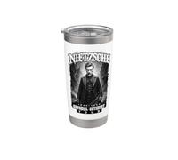 Nietzsche Heavy Metal Funny Philosophy Abismal Optimist Tour Vaso térmico de acero inoxidable de doble pared