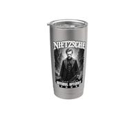 Nietzsche Heavy Metal Funny Philosophy Abismal Optimist Tour Vaso térmico de acero inoxidable de doble pared