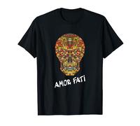 Nietzsche Stoic Ciclo Filósofo Sugar Skull AMOR FATI Camiseta