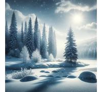 Nieve en Winter Grove Puzzle de 200 Piezas,28x28 cm Rompecabezas DIY,Entretenimiento Creativo,Rompecabezas para Adultos,Juego de Habilidad para Toda la Familia