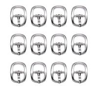 Nifocc 30 piezas hebilla de rodillo de metal mini hebilla de cinturón con deslizador ajustable para bolsas mochila correas de equipaje cinturón de cuero - Plata