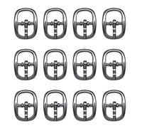 Nifocc 30 piezas hebillas de rodillo de metal Mini hebillas de cinturón Hebillas de aguja con deslizador ajustable Hebilla de zapatos para bolsos mochila correas de equipaje Cinturón de cuero - Negro