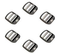 Nifocc 6 hebillas de bloqueo de escalera de metal, correas ajustables, hebillas de liberación ajustables de aleación de zinc para mochila, accesorios de correa de 1 pulgada, 25 mm, plomizo, plomizo,