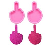 Nifocc - Juego de 2 moldes de silicona con forma de dedo medio para hacer manualidades