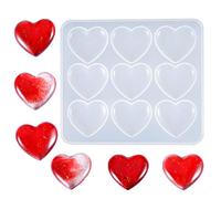 Nifocc - Molde de silicona con forma de corazón para hacer joyas, llaveros, manualidades, manualidades, herramientas de bricolaje