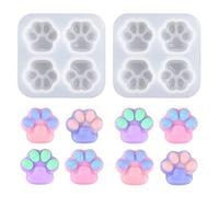 Nifocc Molde de Silicona de Pata de Gato y Oso - Forma de Resina Epoxi para Manualidades, Joyas, Llaveros - Cristal, Garra de Animal
