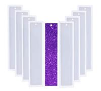 Nifocc Molde de silicona para marcapáginas, moldes de resina transparente para manualidades, herramientas de manualidades, 8 piezas