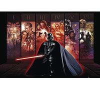 Nifty Póster Star Wars Hexalogía - Darth Vader (91,5cm x 61cm) + 1 póster Sorpresa de Regalo