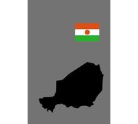 Niger Country Map and Flag Design Notebook: In Gray Color Background