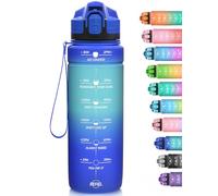 Niggeey botella Agua Deporte, Botella Agua Motivacional Tritan de Plástico Sin BPA & Prueba de Fugas, para Niños, Sport, Bicicleta