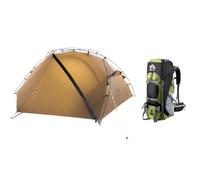 Night Cat Tienda 1 Persona Ultraligero Campaña y 70L Mochila de Senderismo para Trekking Viajar