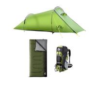 Night Cat Tiendas de Túnel 1 Persona Ultraligero Impermeable y 70L Mochila y Saco de Dormir para Camping Trekking