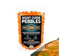Night Guide Pebbles - 200 Piece Colorful Luminous Decorative Stepping Rocks Glow Gravel For Bright Landscape And Water Display Accents | Aquarium Pebble Stones | Outdoor Garden Decoration For Fish Tan