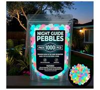 Night Guide Pebbles, Colorful Glow-In-The-Dark Garden Stones for Outdoor Walkway, Yard Landscaping, Planters, Fish Tank Aquarium Decor (Multicolor,1000)